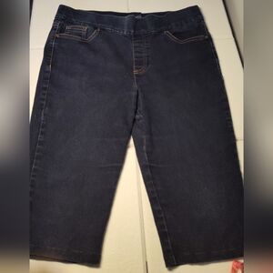 Women's Blue Denim Capris Size 14p #438